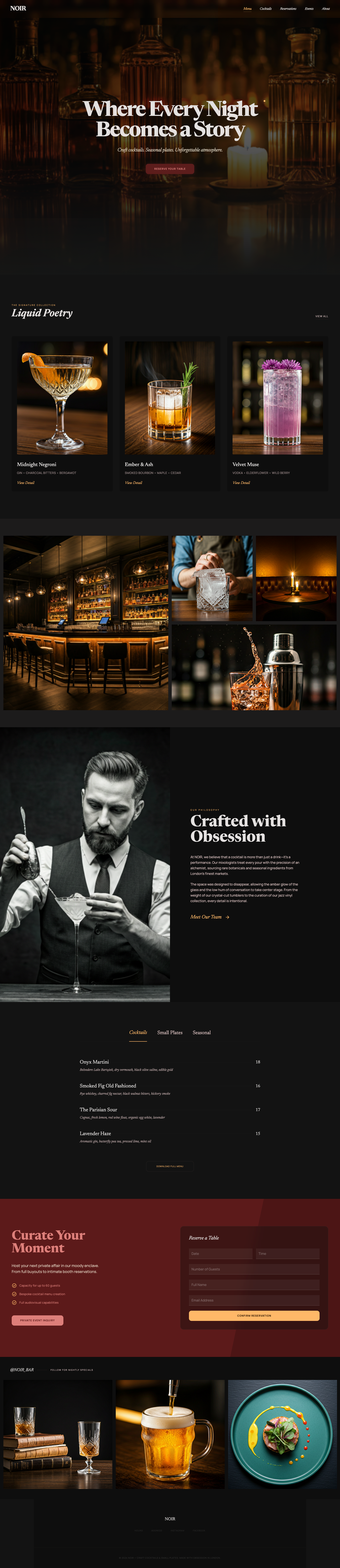 Concept de site Web de restaurant